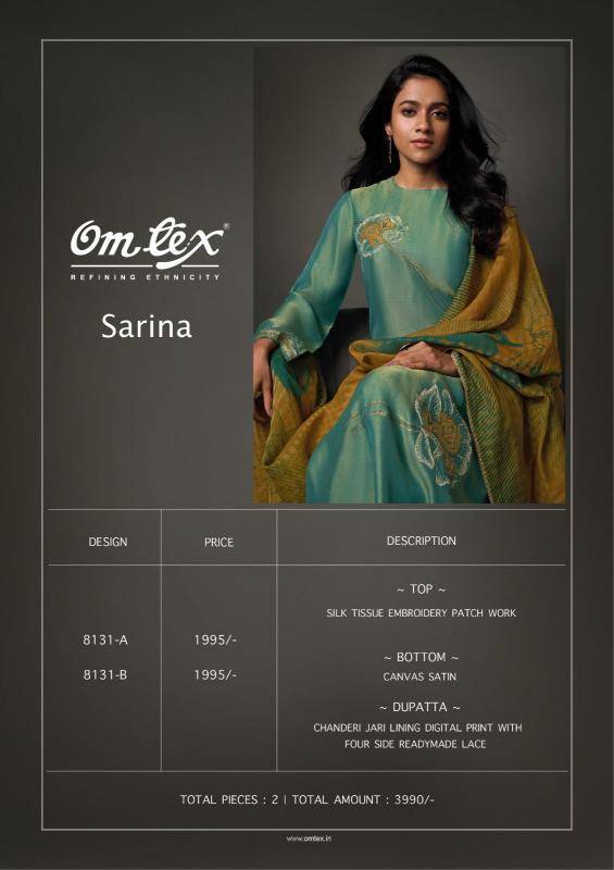 Omtex sarina Dress material wholesale price