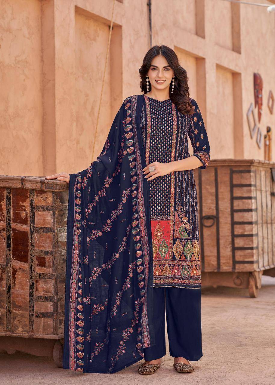 Alok suit kajal 3 Dress material wholesale market in Mumbai