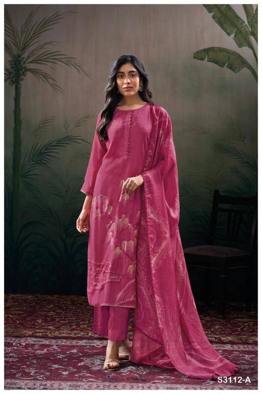 Ganga tansi 3112 Unstitched dress material wholesale