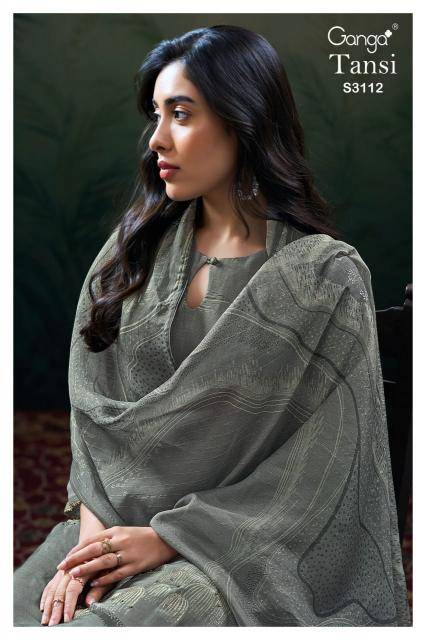 Ganga tansi 3112 Unstitched dress material wholesale