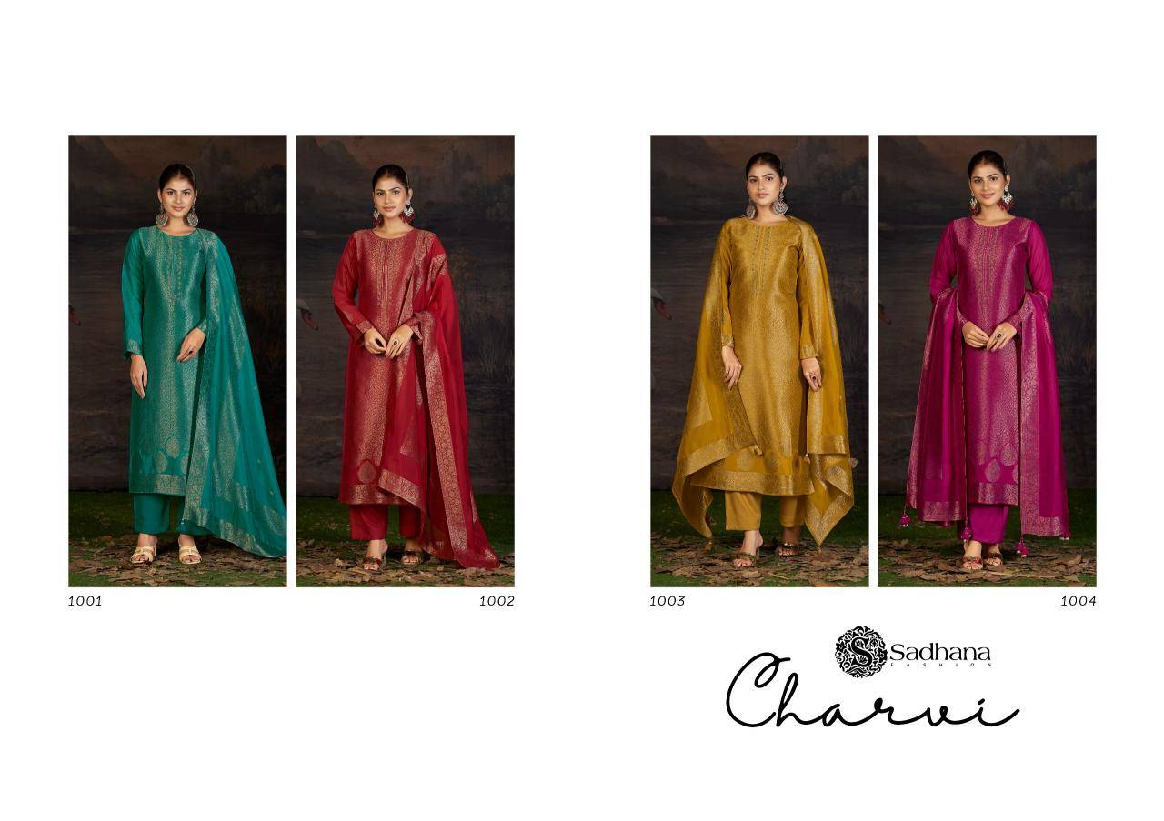 Sadhana fashion charvi Surat dress material wholesalers