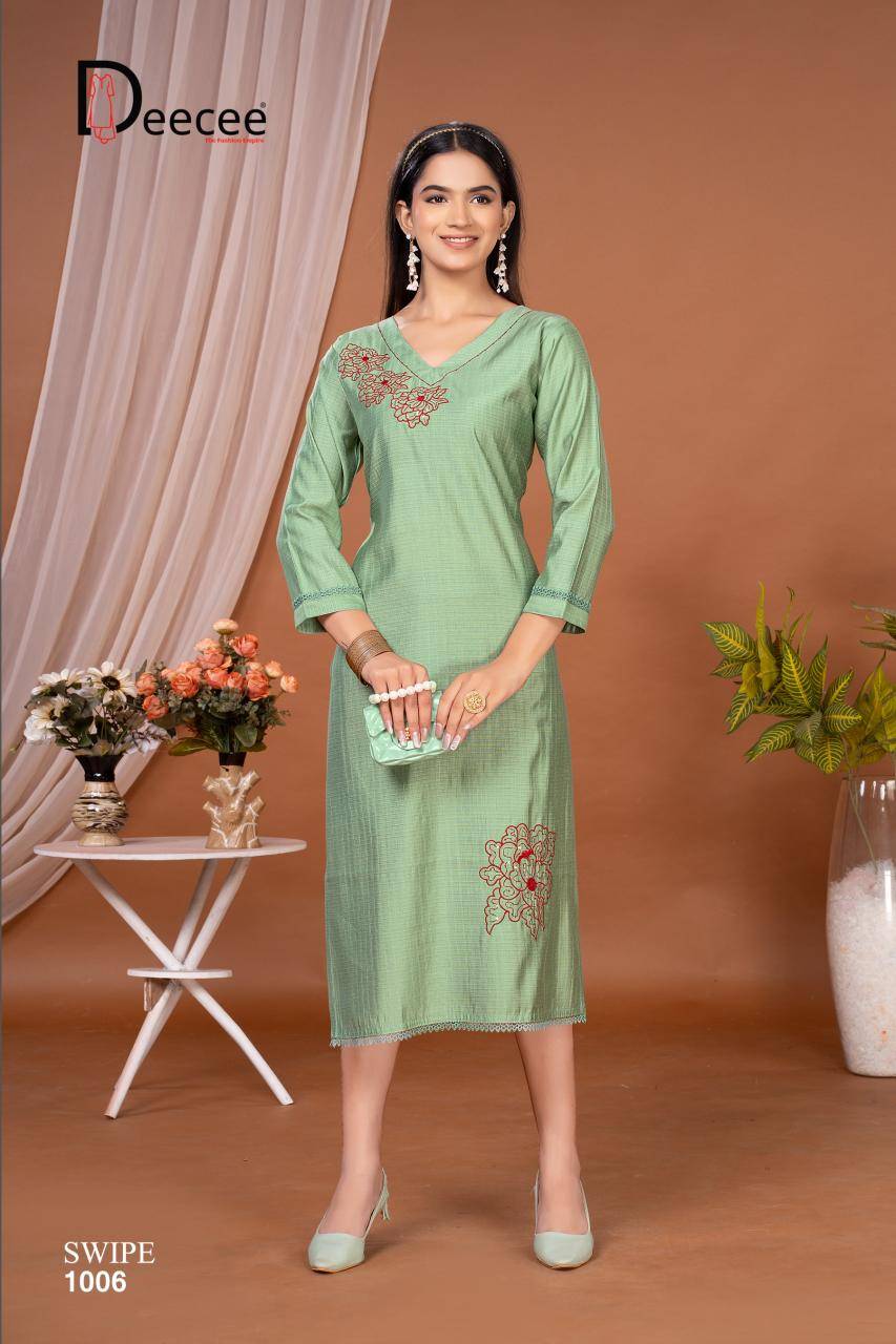 Deecee swipe Latest Kurti designs in Hyderabad
