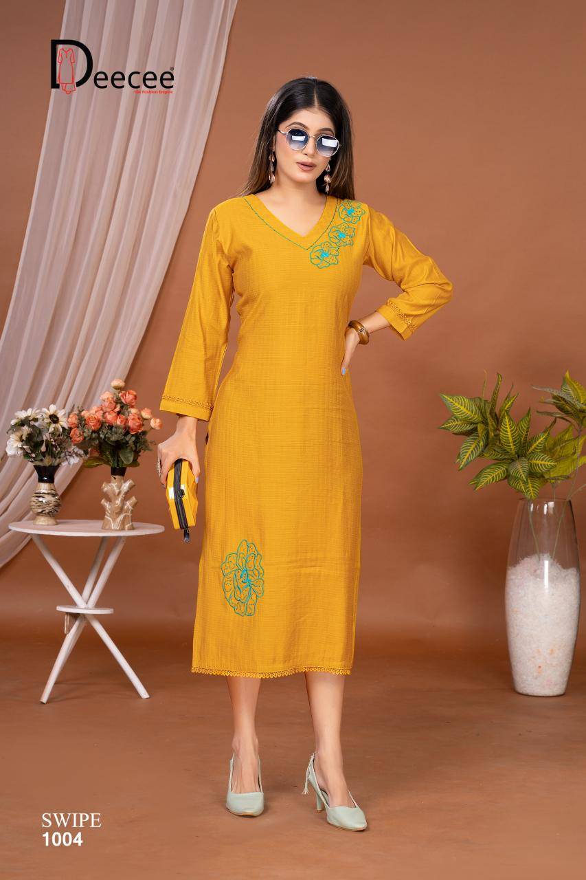 Deecee swipe Latest Kurti designs in Hyderabad