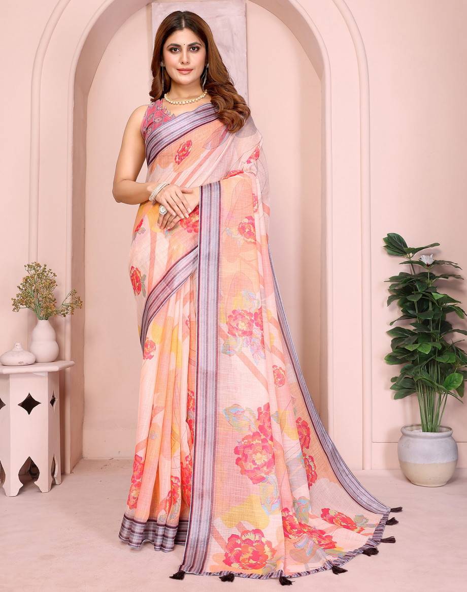 Vc Krishi B Linen Cotton Wholesale Saree supplier in ahmedabad