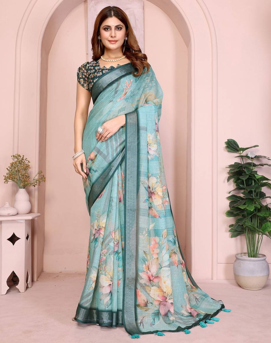Vc Krishi B Linen Cotton Wholesale Saree supplier in ahmedabad