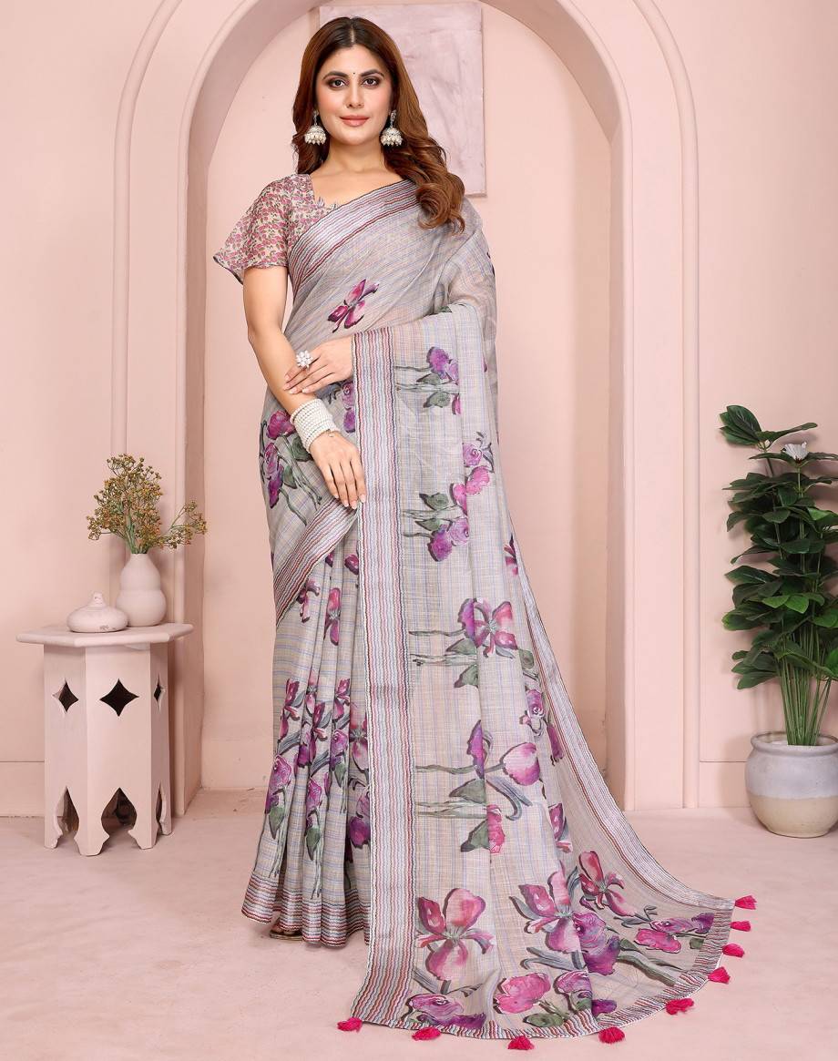Vc Krishi B Linen Cotton Wholesale Saree supplier in ahmedabad