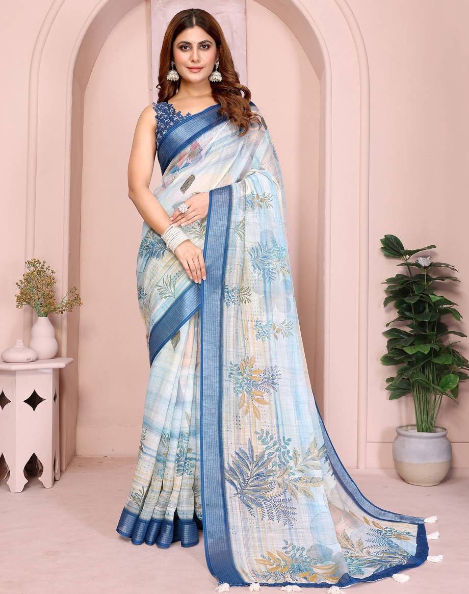 Vc Krishi B Linen Cotton Wholesale Saree supplier in ahmedabad