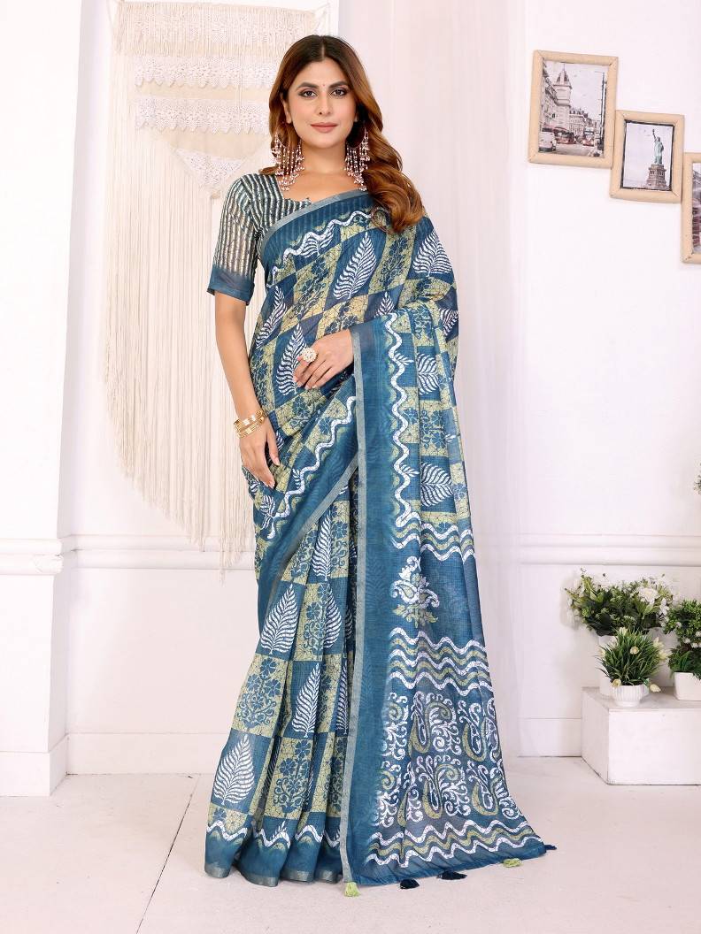 Vc Ragini A Chanderi Cotton Saree wholesale market in ahmedabad