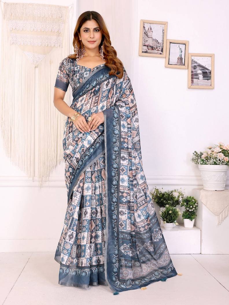 Vc Ragini A Chanderi Cotton Saree wholesale market in ahmedabad