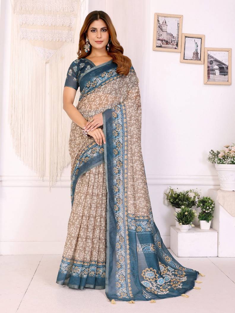 Vc Ragini A Chanderi Cotton Saree wholesale market in ahmedabad
