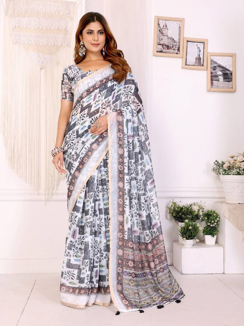 Vc Ragini A Chanderi Cotton Saree wholesale market in ahmedabad