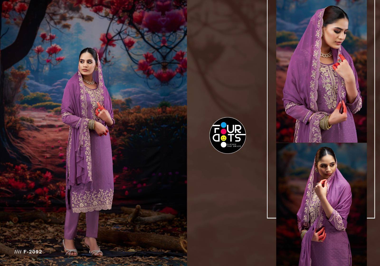 Four Dots Zankar Dress material wholesale suppliers