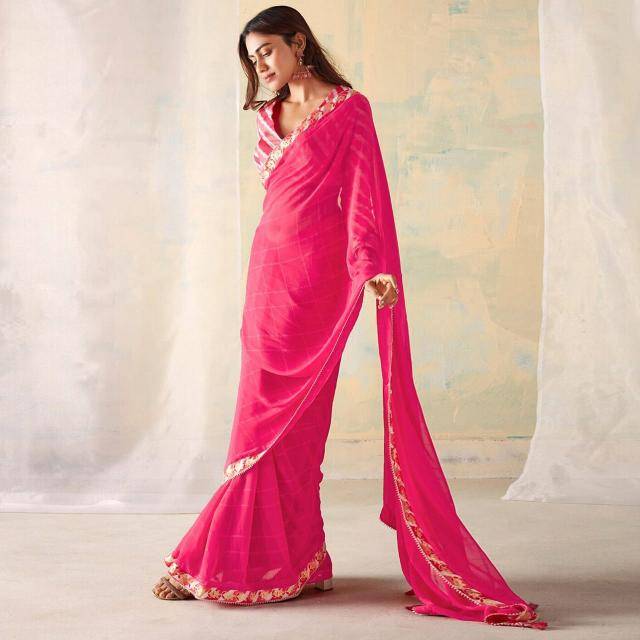 GC georgette silk Saree traders in India