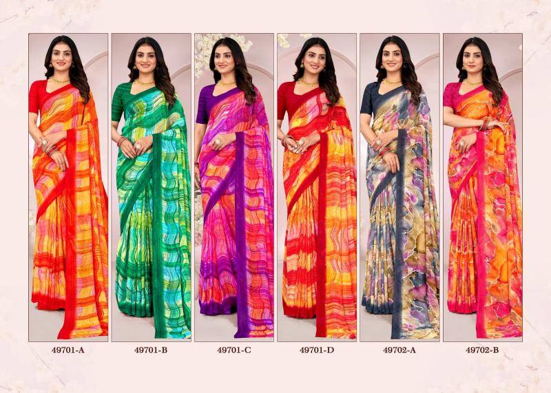 Shorya ruchi ragaa georgette 18 Bridal saree wholesalers