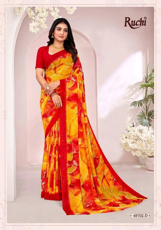 Shorya ruchi ragaa georgette 18 Bridal saree wholesalers