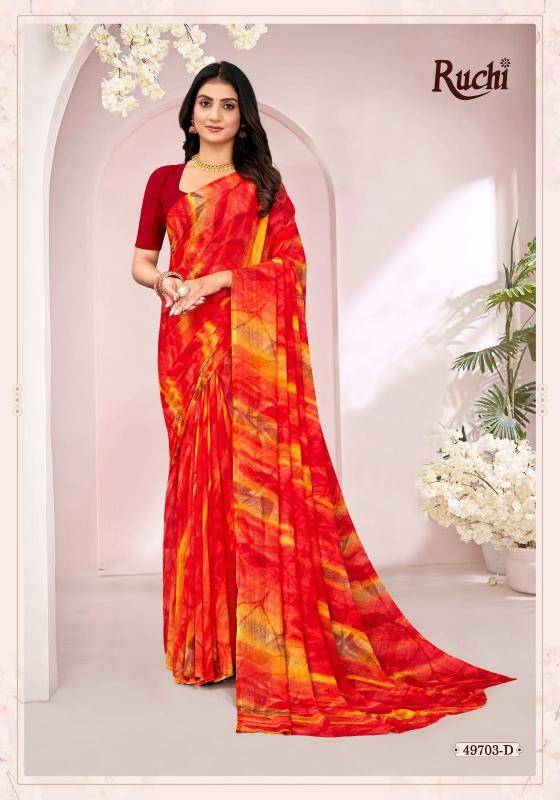 Shorya ruchi ragaa georgette 18 Bridal saree wholesalers