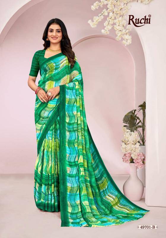 Shorya ruchi ragaa georgette 18 Bridal saree wholesalers