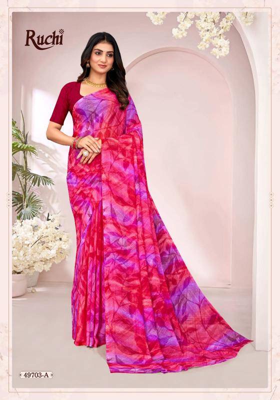 Shorya ruchi ragaa georgette 18 Bridal saree wholesalers