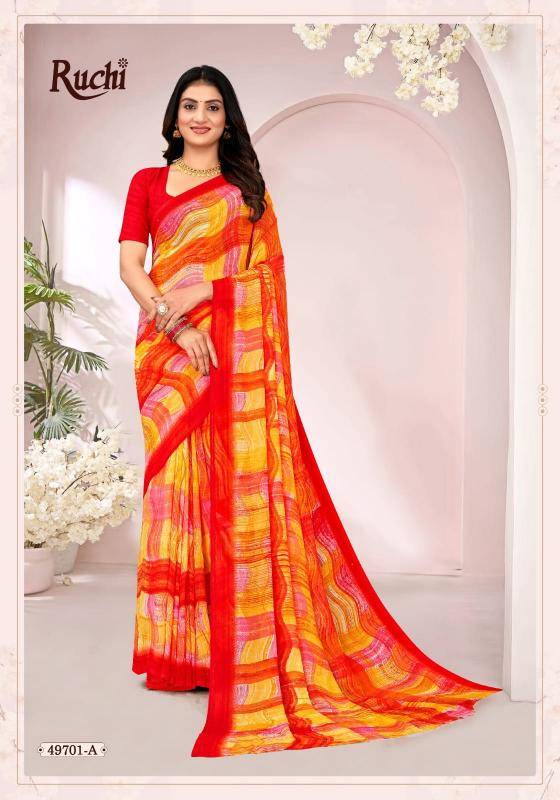 Shorya ruchi ragaa georgette 18 Bridal saree wholesalers