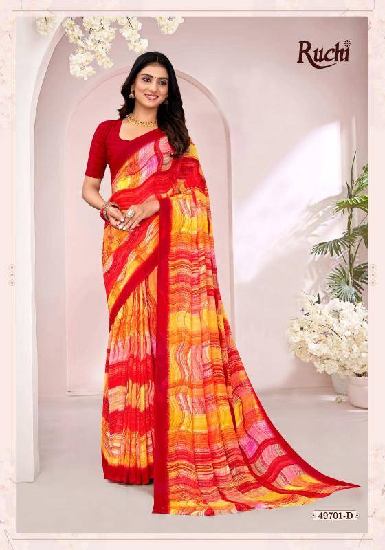 Shorya ruchi ragaa georgette 18 Bridal saree wholesalers