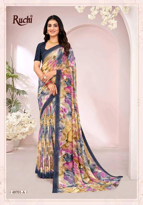 Shorya ruchi ragaa georgette 18 Bridal saree wholesalers