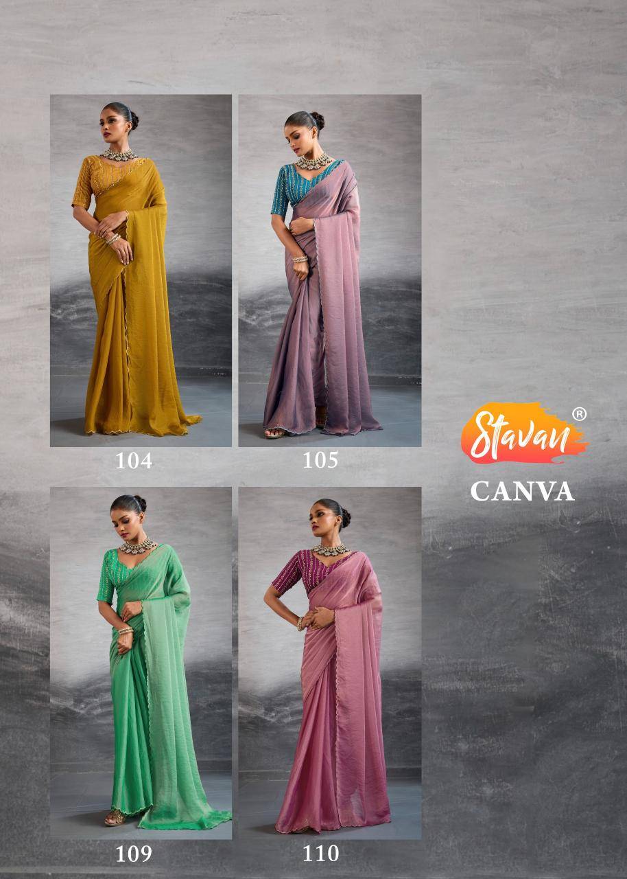 Shorya stavan canva Printed saree distributors