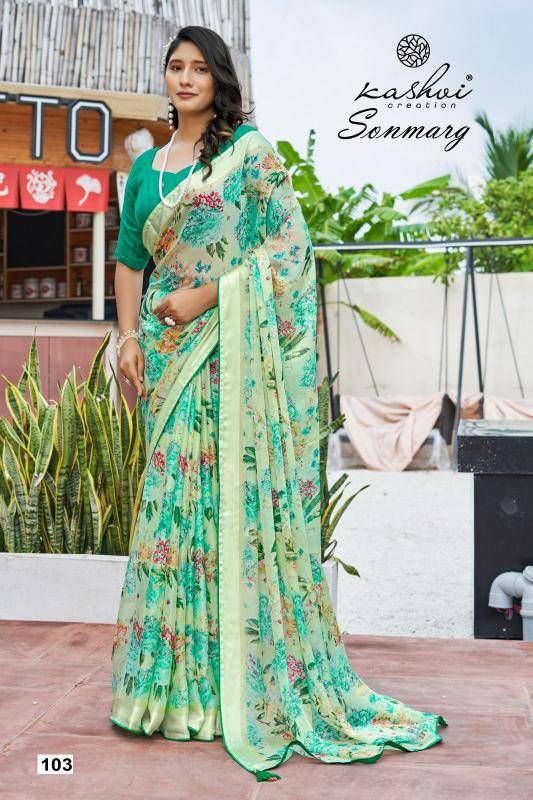 Shorya sonmarg moss Party wear saree wholesalers