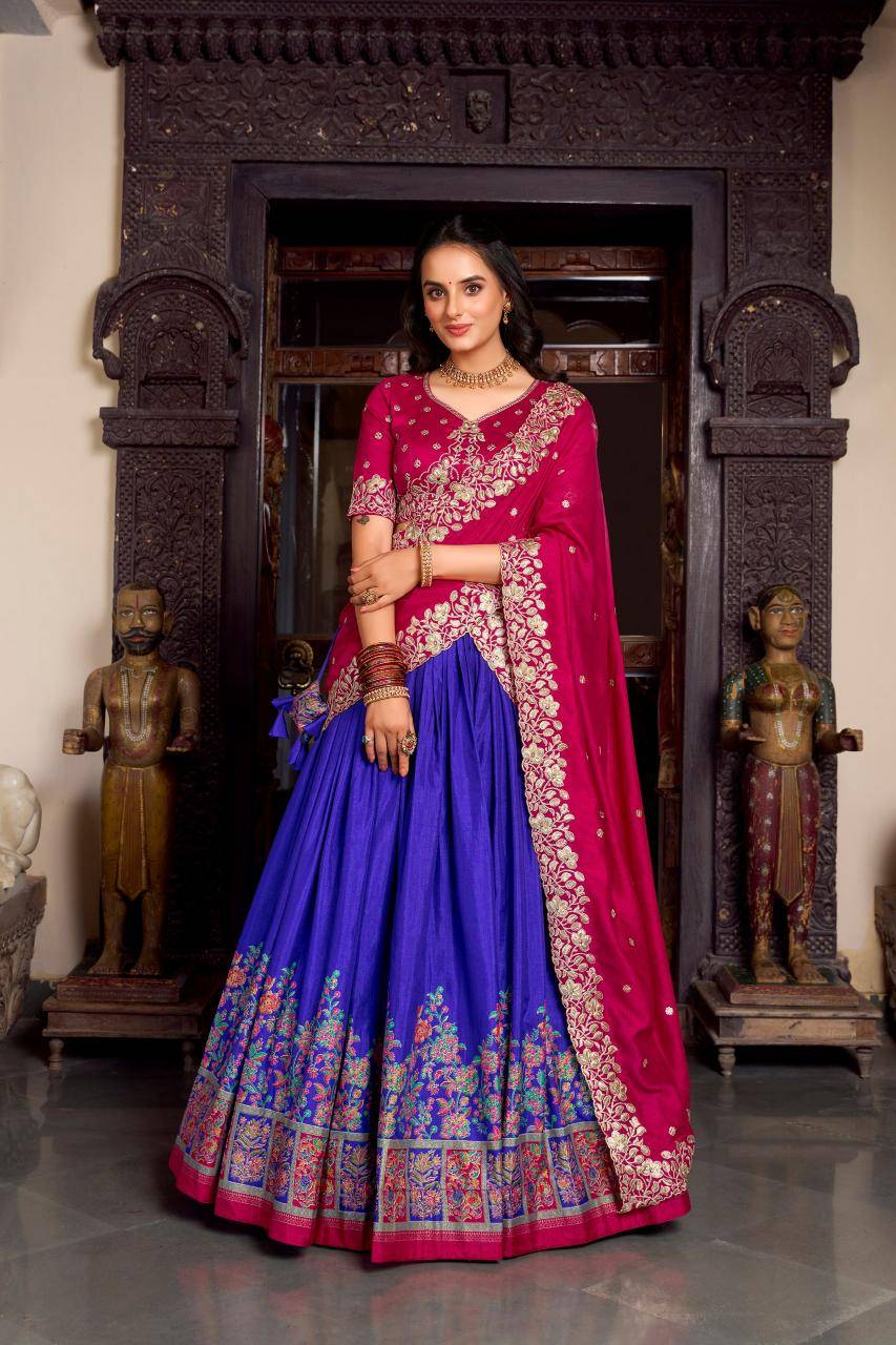 YASHODHA Tussar Silk RBL Traditional lehenga choli wholesalers