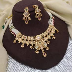 Heritage Necklace HN016 Imitation jewellery market Surat