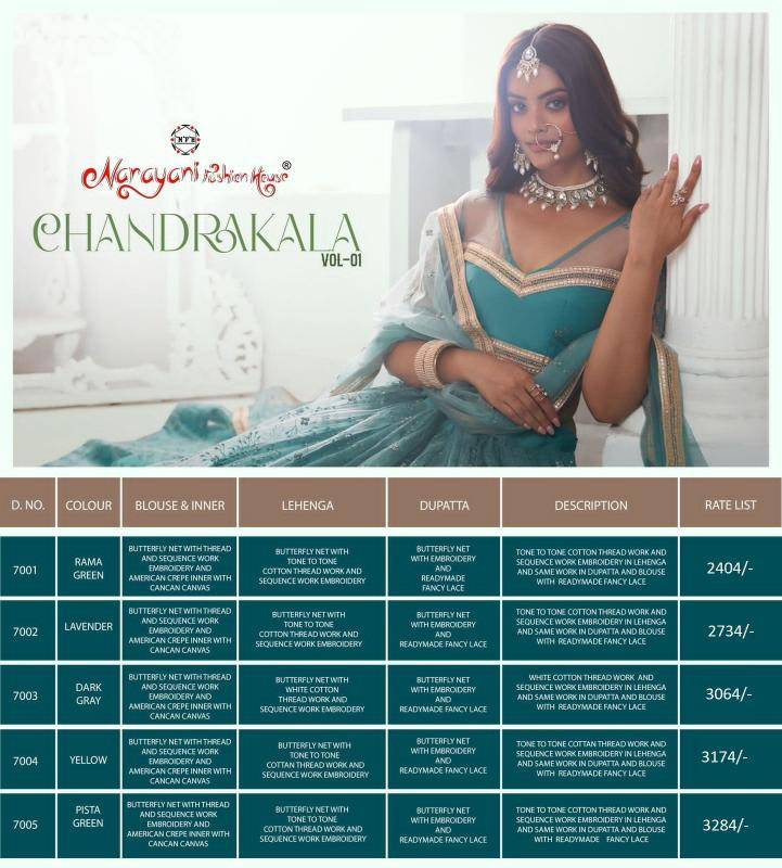 Narayani Chandrakala Vol 1 Indian lehenga choli wholesale market
