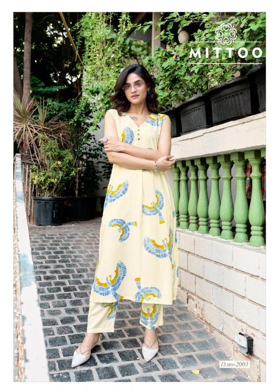 Mittoo saffron latest Kurti collection wholesale in India