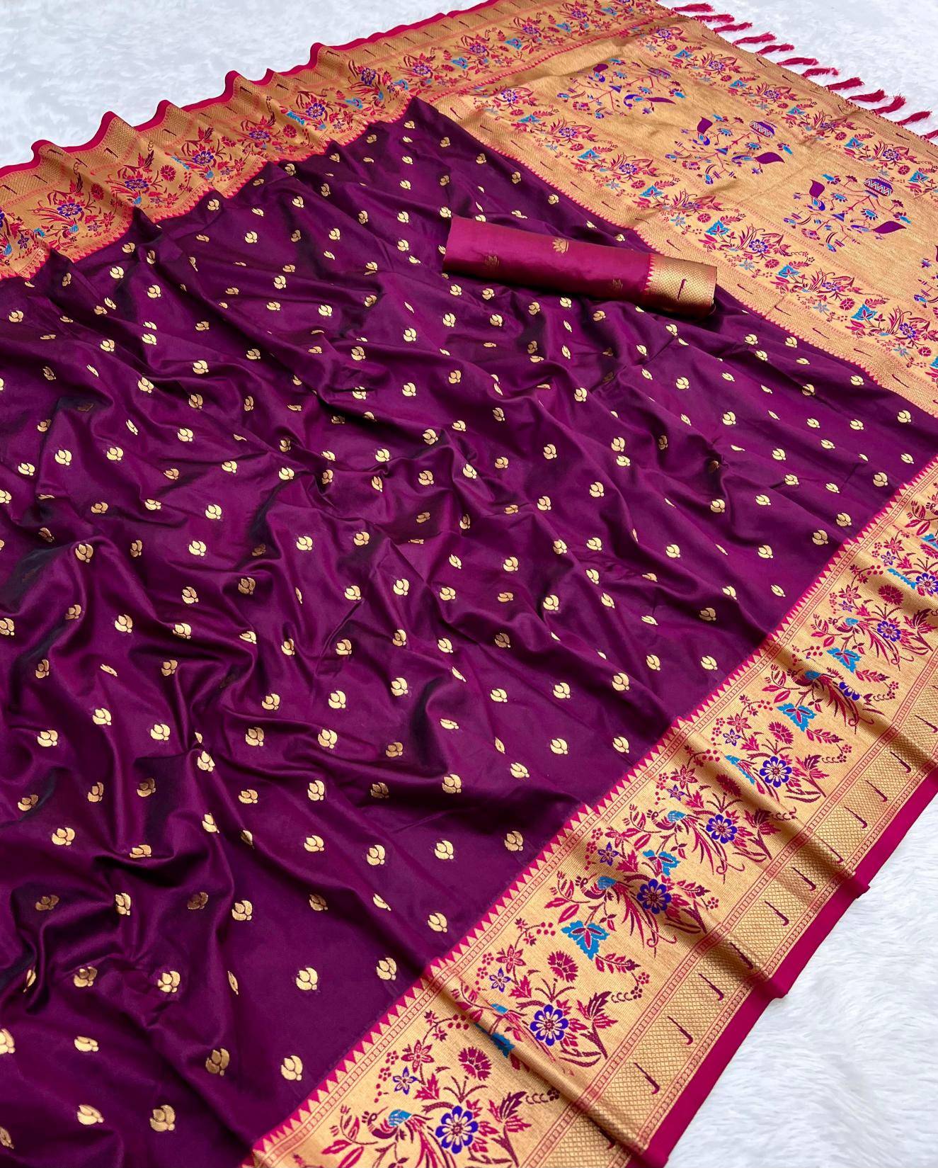 Anupama sangam paithani soft silk Saree wholesale market in Delhi
