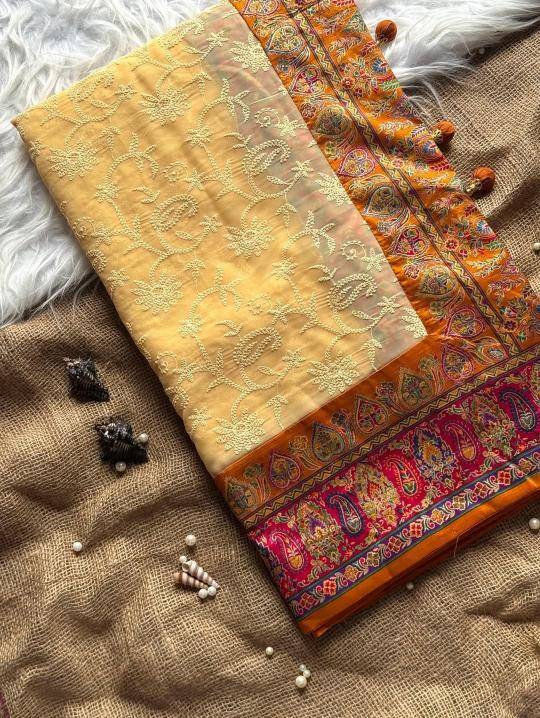 Shorya georgette lukhnowi Wholesale sarees suppliers in Jaipur