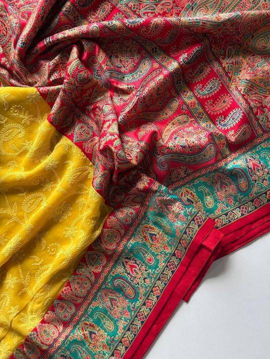 Shorya georgette lukhnowi Wholesale sarees suppliers in Jaipur