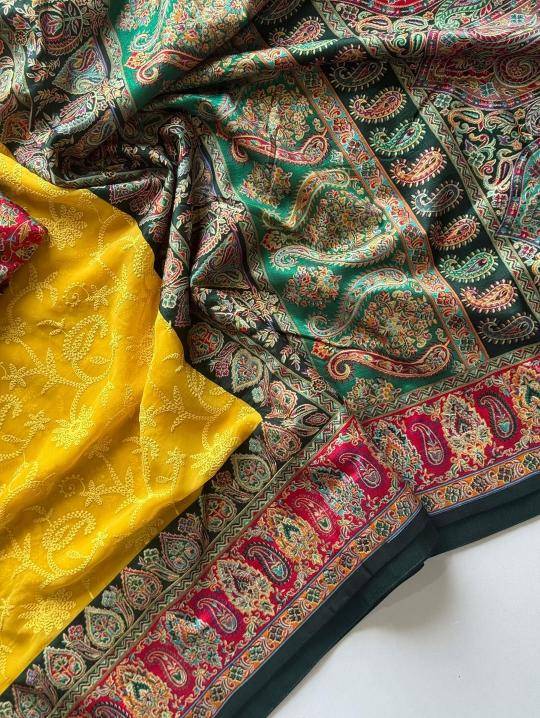 Shorya georgette lukhnowi Wholesale sarees suppliers in Jaipur