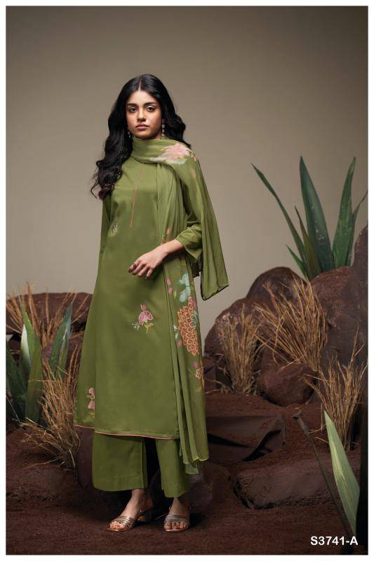 Ganga agatha 3741 Wholesale dress material suppliers