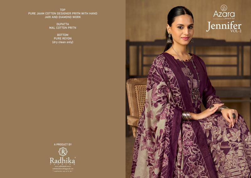 Azara jennifer 2 Dress materials wholesale market