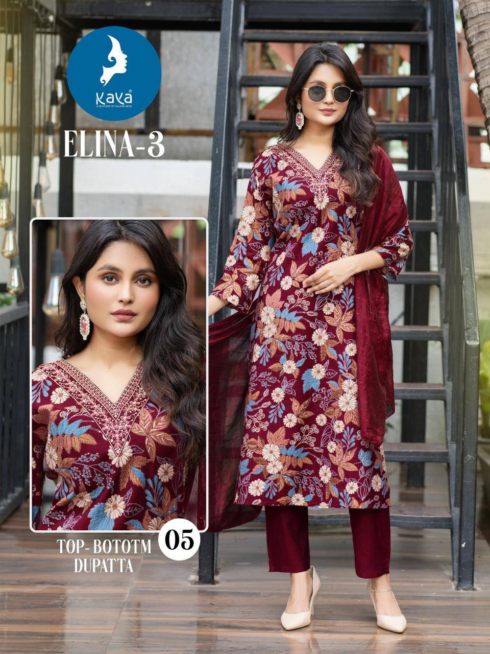 Kaya elina 3 Wholesale designer kurtis in India