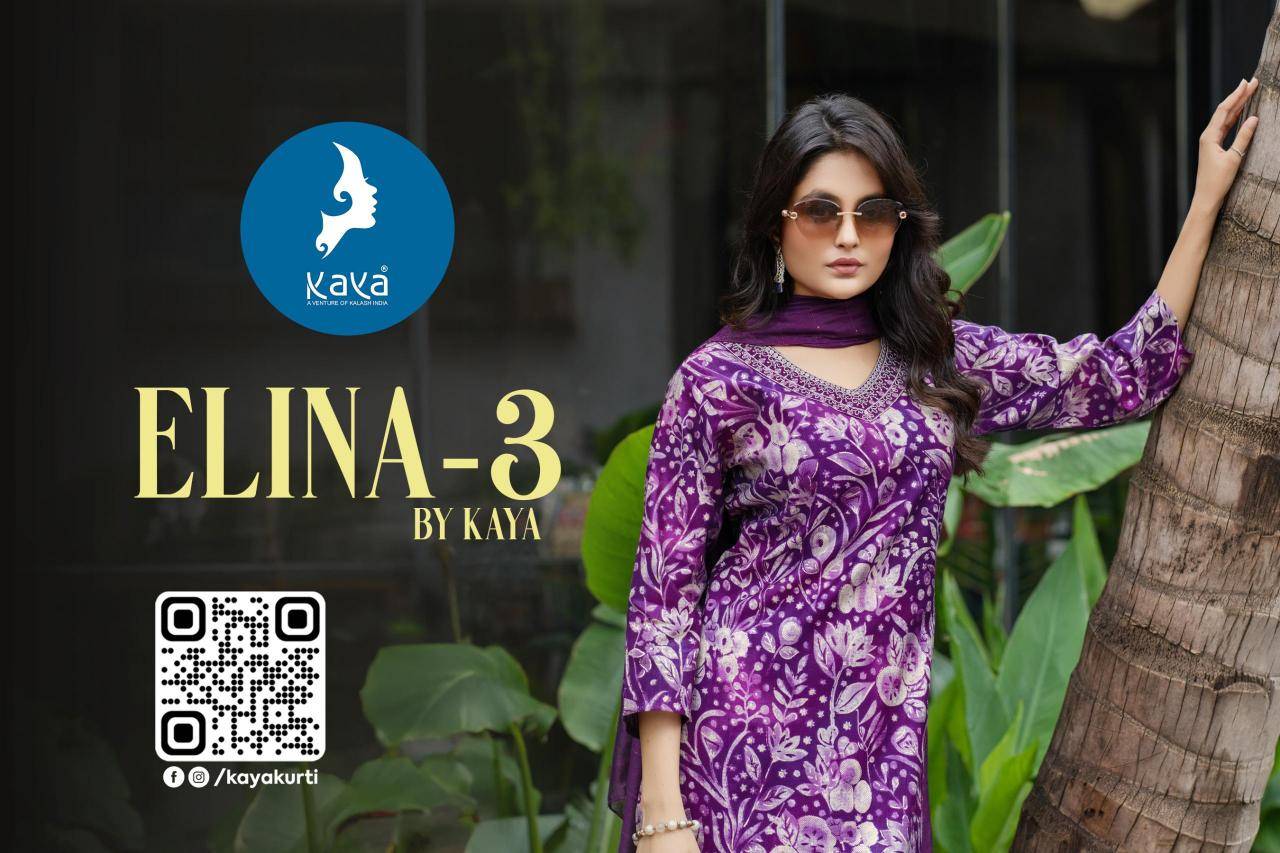 Kaya elina 3 Wholesale designer kurtis in India