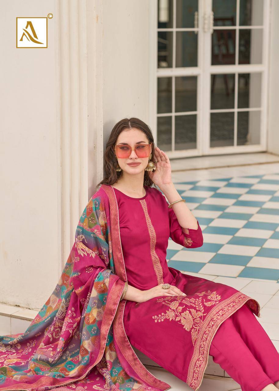 Alok suit falsafaa 18 Designer dress materials online