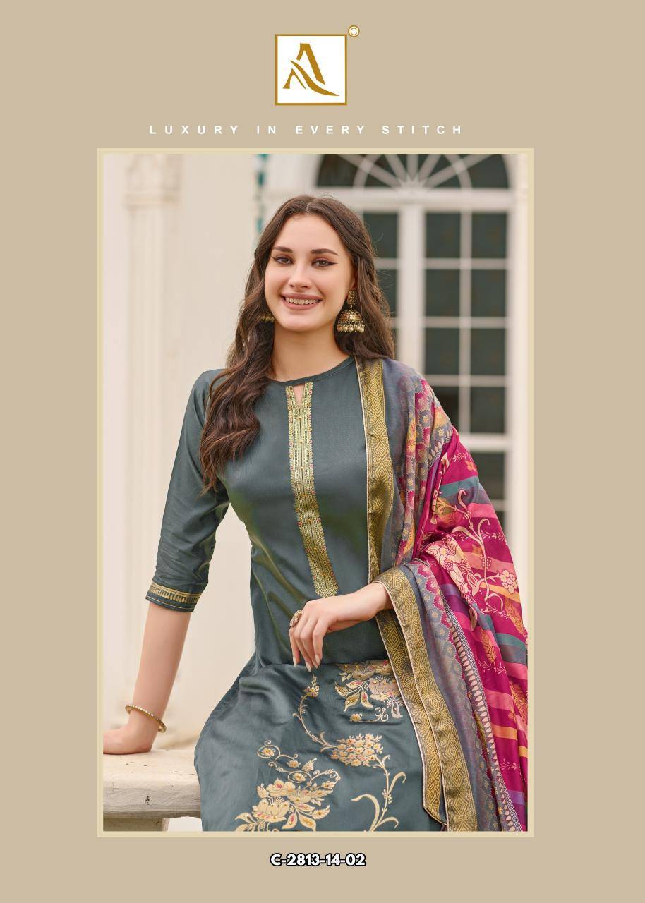 Alok suit falsafaa 18 Designer dress materials online