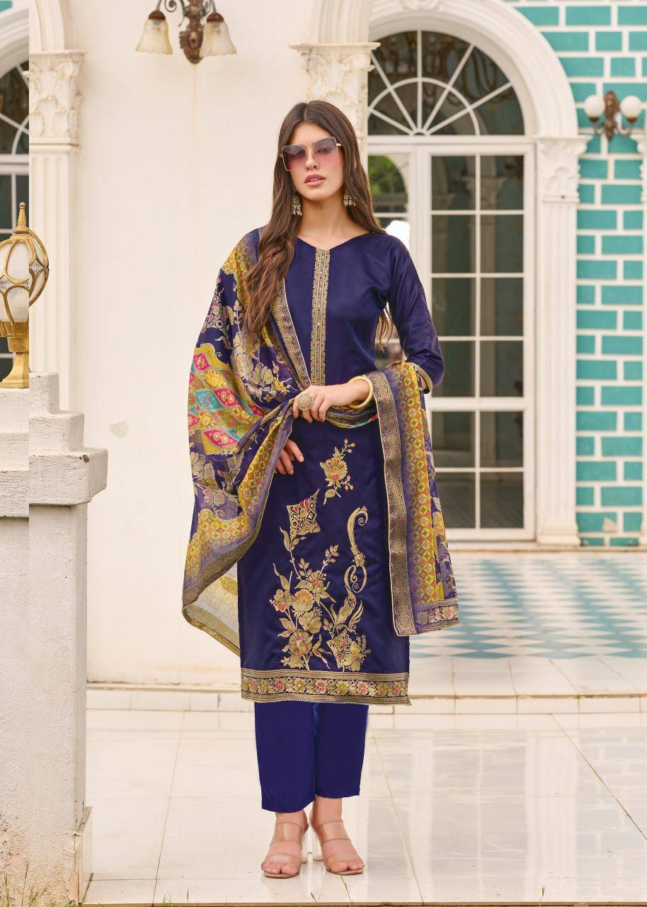 Alok suit falsafaa 18 Designer dress materials online