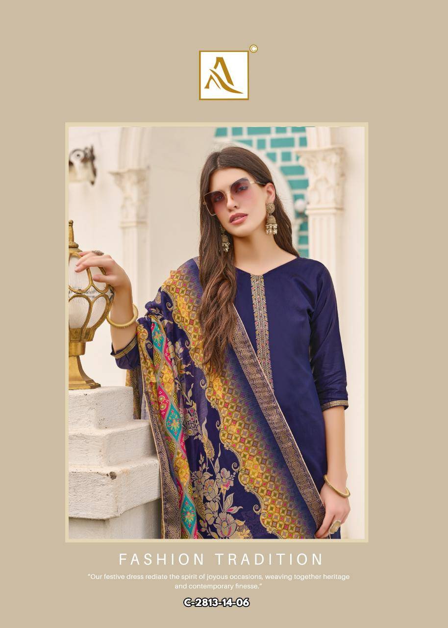 Alok suit falsafaa 18 Designer dress materials online