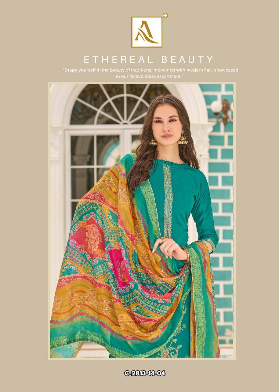 Alok suit falsafaa 18 Designer dress materials online
