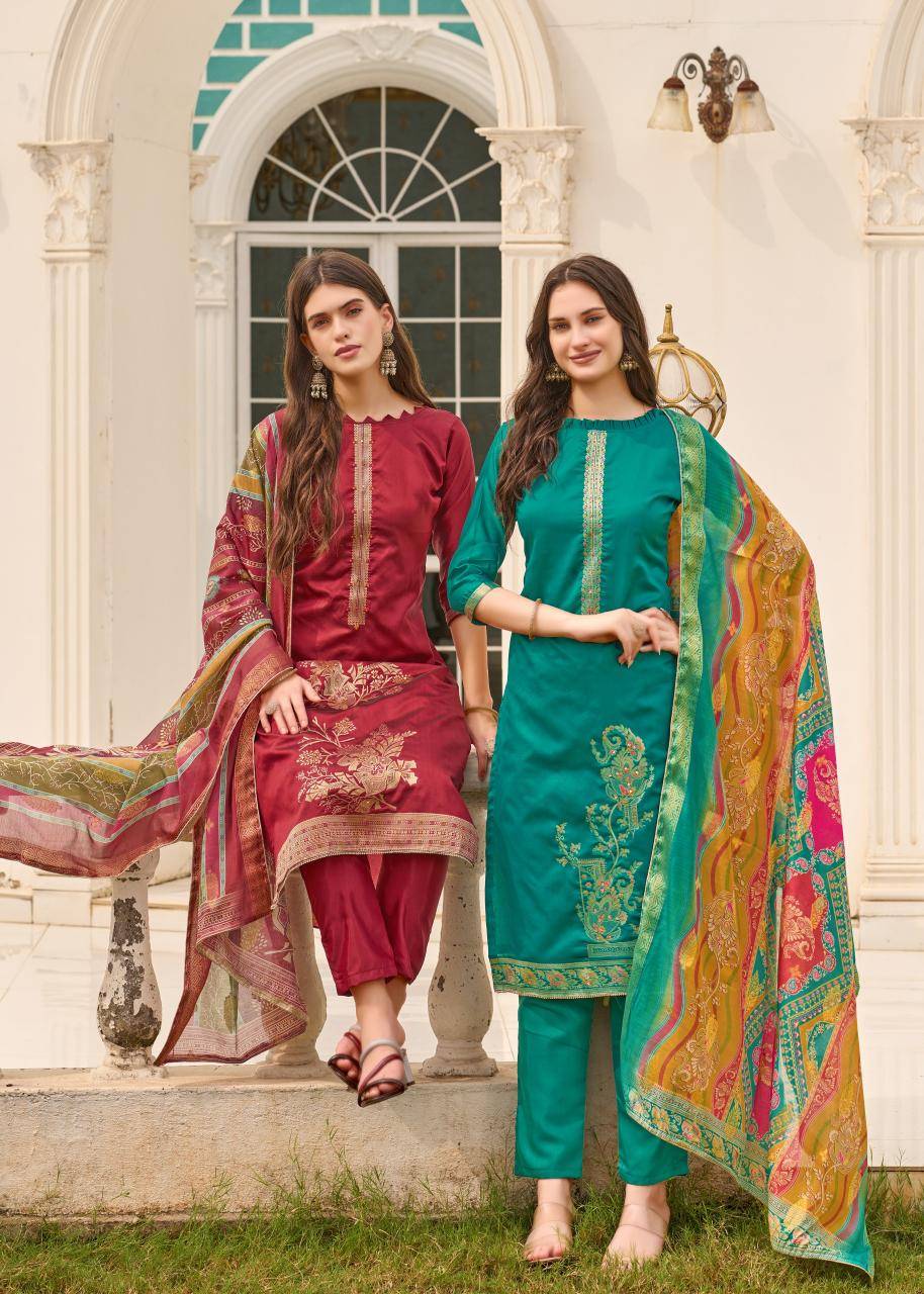 Alok suit falsafaa 18 Designer dress materials online