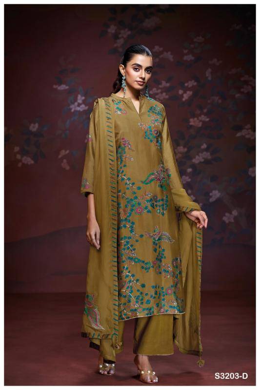 Ganga aaliyah 3203 Printed dress materials at wholesale price
