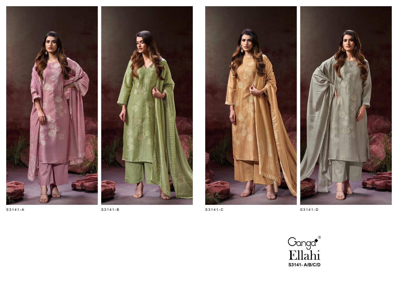 Ganga ellahi 3141 Dress material for boutique in Surat