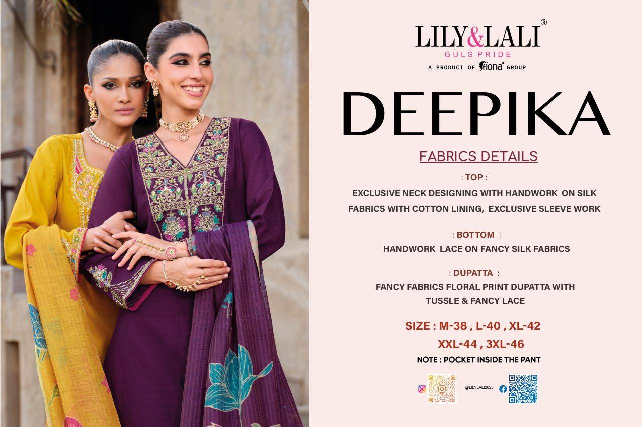Lily & lali deepika silk 3 Designer kurtis wholesale