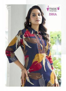 Mystic9 isha vol 2 Printed kurtis wholesale
