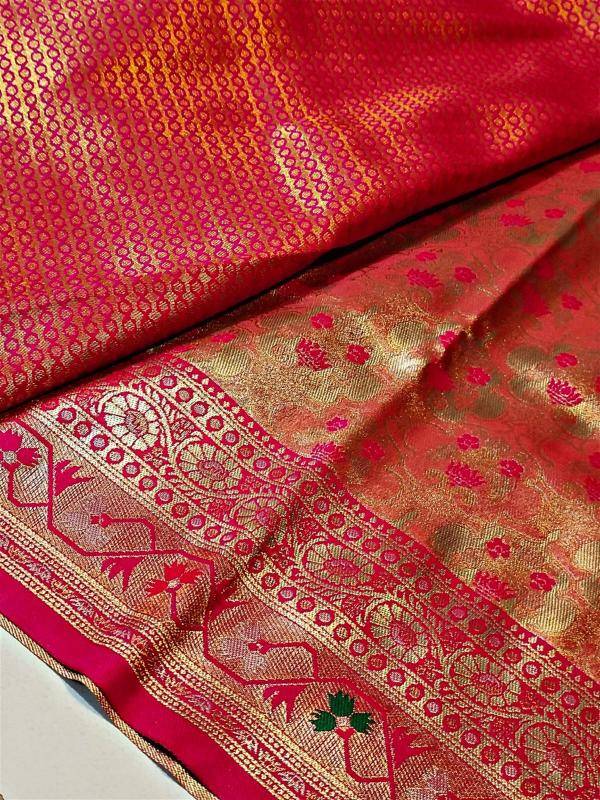 Malhar soft silk original gold  Saree Wholesalers in Gujarat
